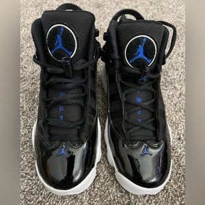 Nike Jordan 6 Rings Basketball Shoes Black/Hyper-Royal size 6 women